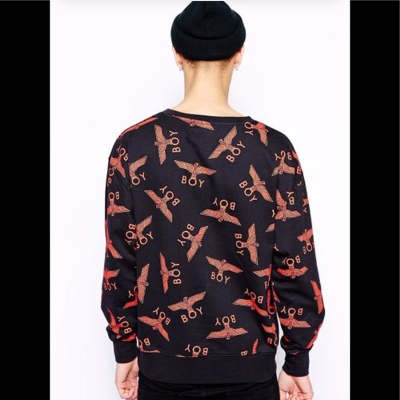 Boy of London Sweatshirt w Red Repeat Eagle - Picture 3 of 6